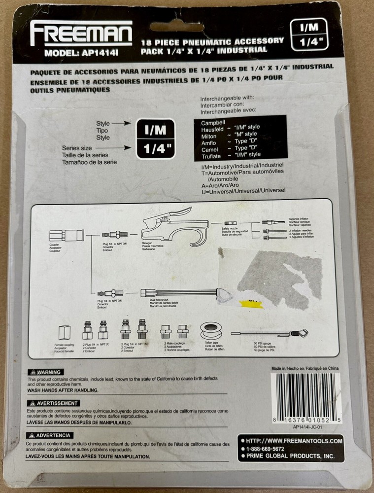 Freeman 18 Piece Pneumatic Accessory Pack