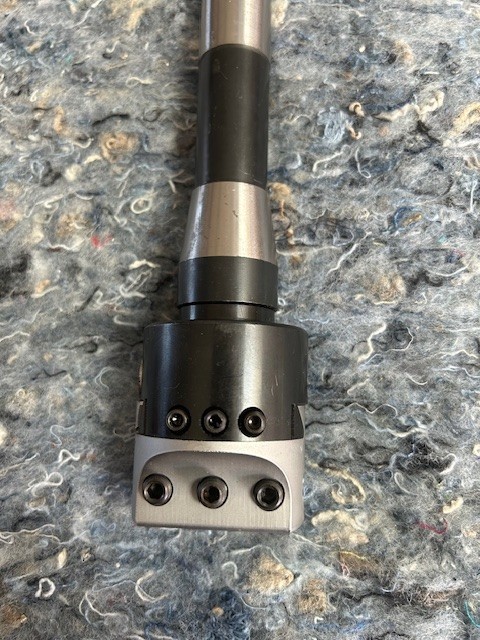 accupro 2 inch boring with R-8 adaptor