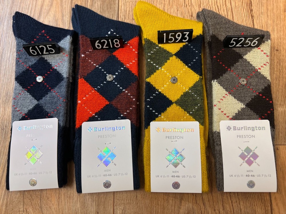 Burlington Mens Preston Argyle Socks