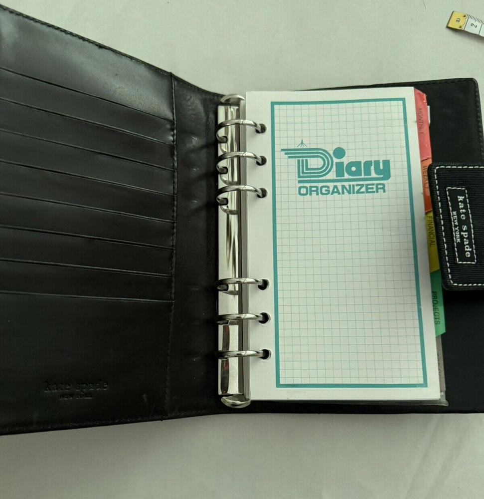 Kate Spade - Vintage Black Diary Organizer
