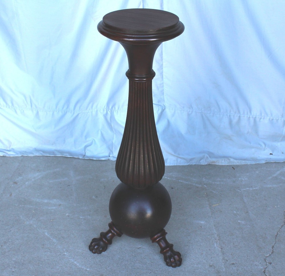 Antique Mahogany Claw footed Pedestal