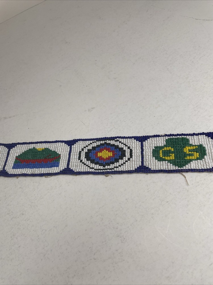 VTG Beaded hanging Sash Panel Unique Folk Art