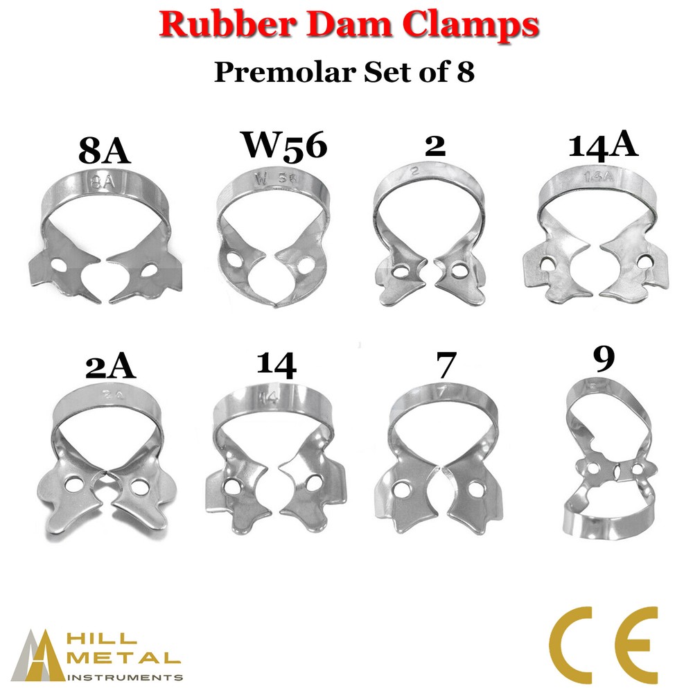 Dentist Rubber Dam Clamps Restorative Tissue Restractors Endodontic Instruments