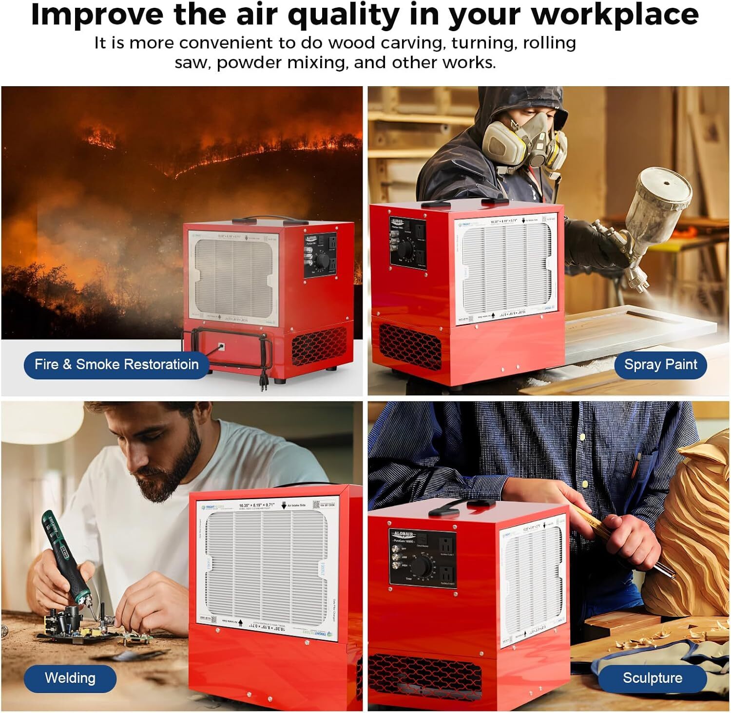 2025 new ALORAIR Intake Air Filtration System Purecare 1050IG red Hanging Mode