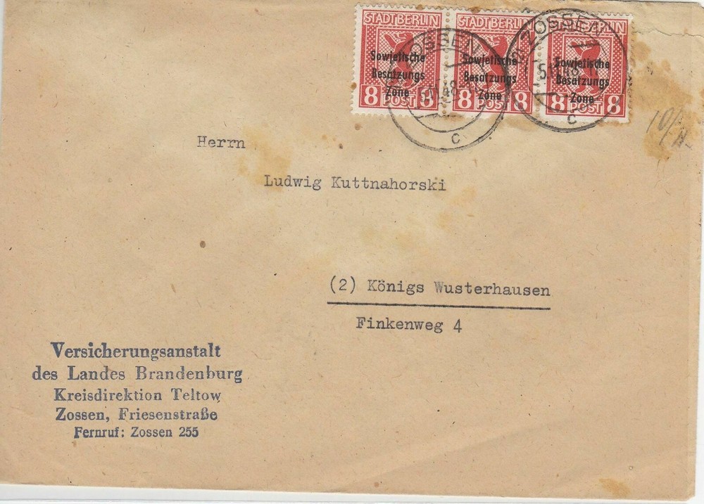 German Postal History Stamps Cover Ref: R4692
