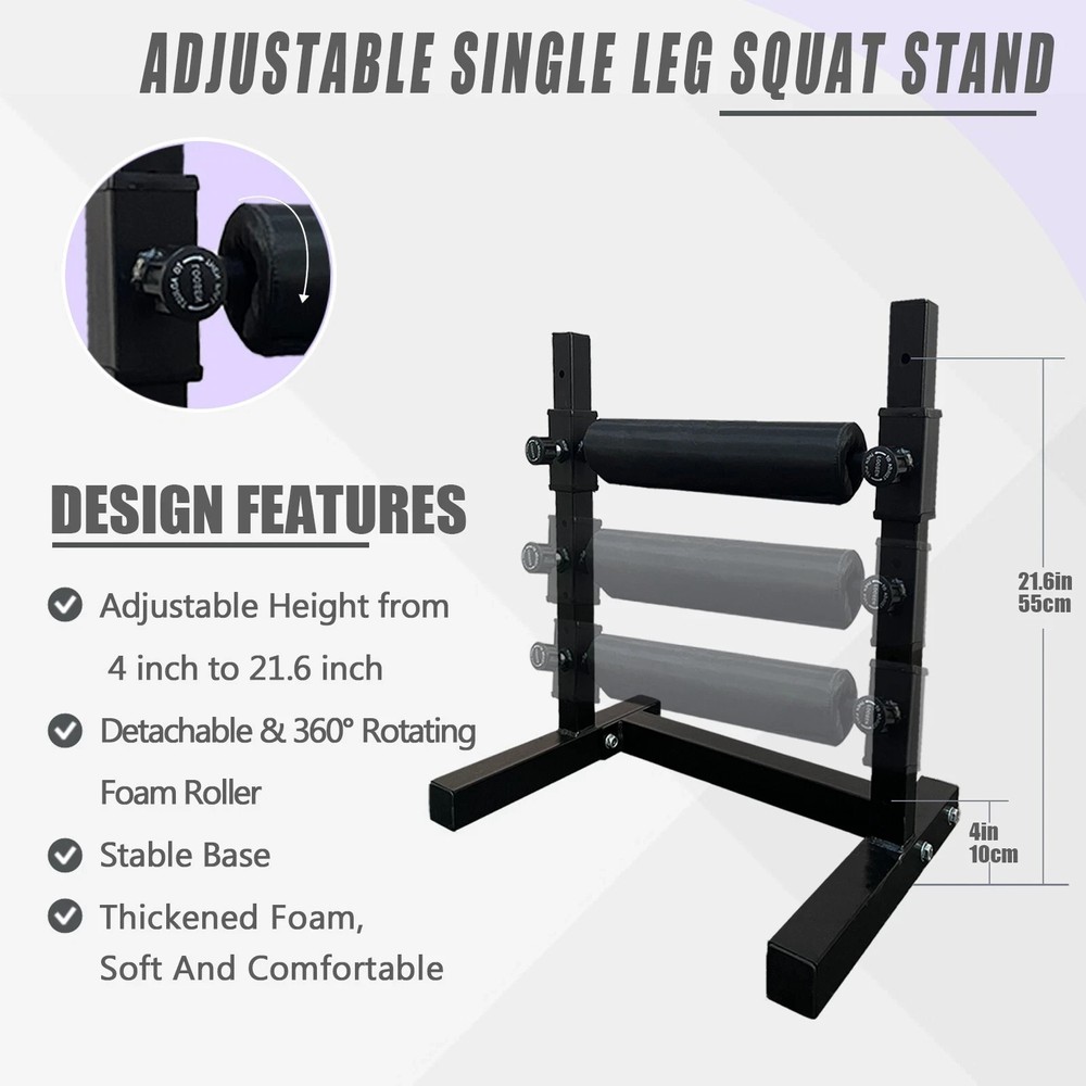 Bulgarian Split Squat Stand – Adjustable Height Gym Leg Strength Training