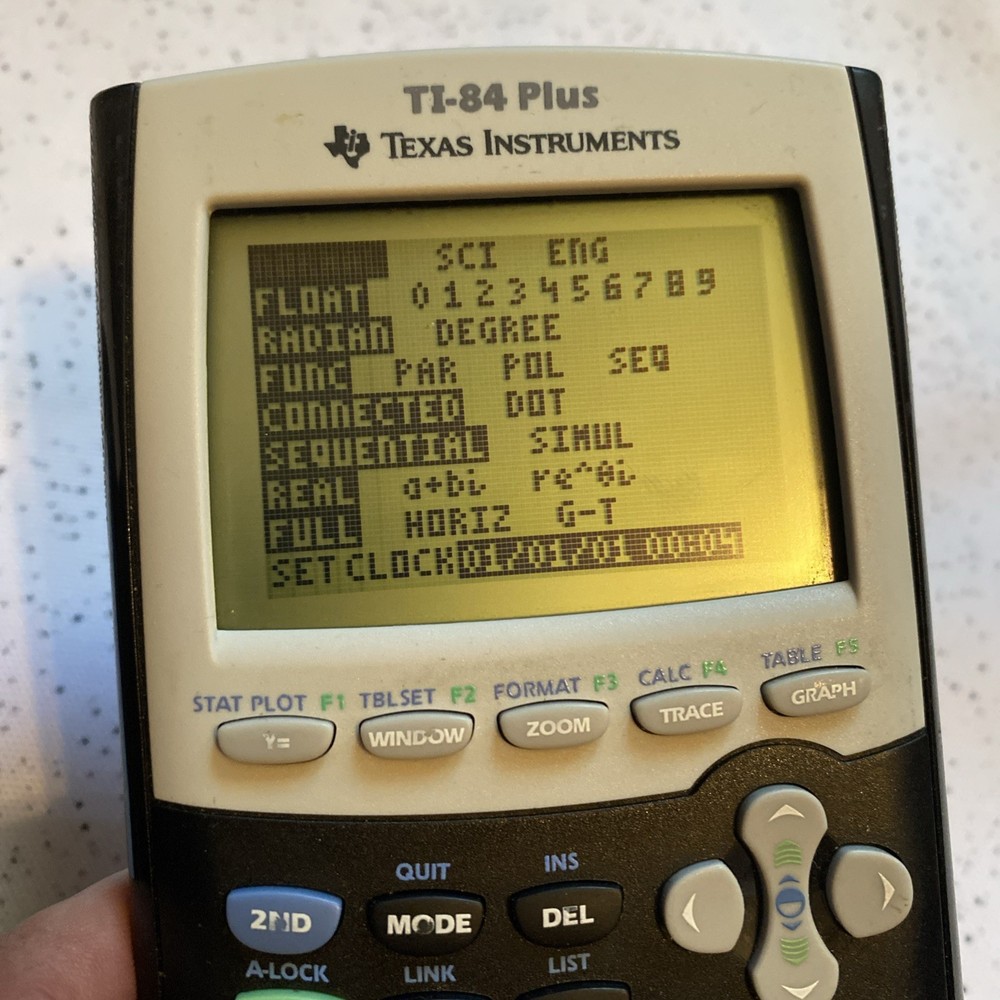 Texas Instruments TI-84 Plus Graphing Calculator - Black With Cover ~ Works