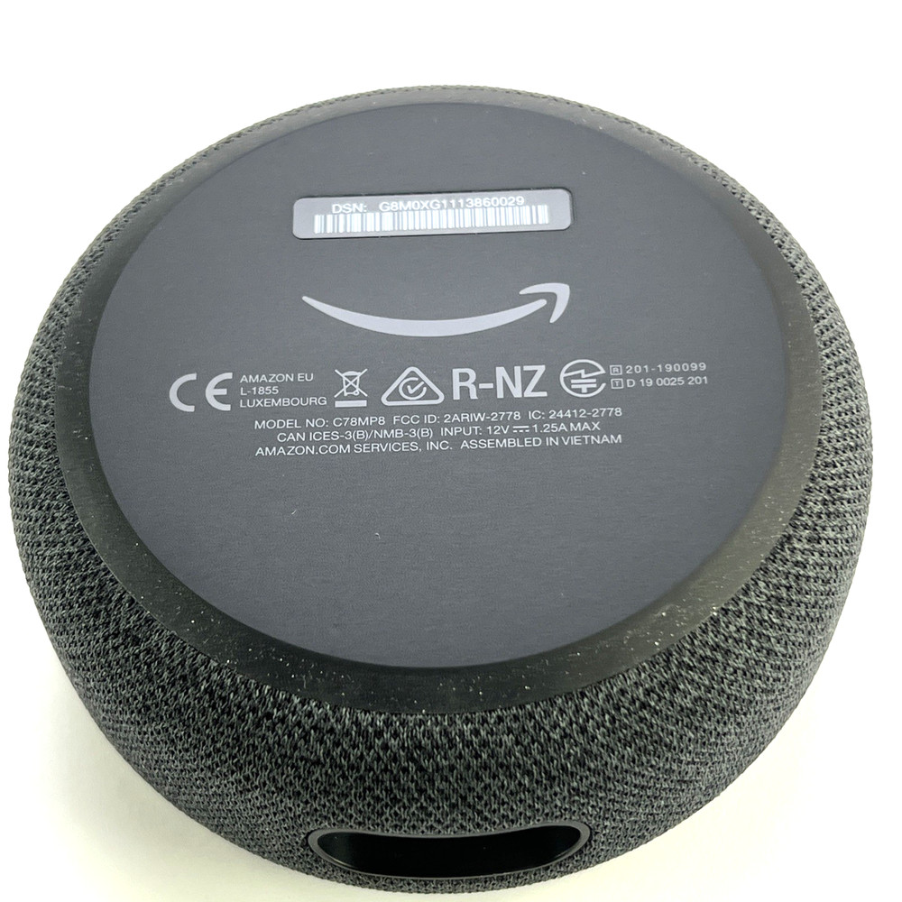 Amazon Alexa Echo Dot C78MP8 3rd Generation Smart Speaker with AC Adapter TESTED