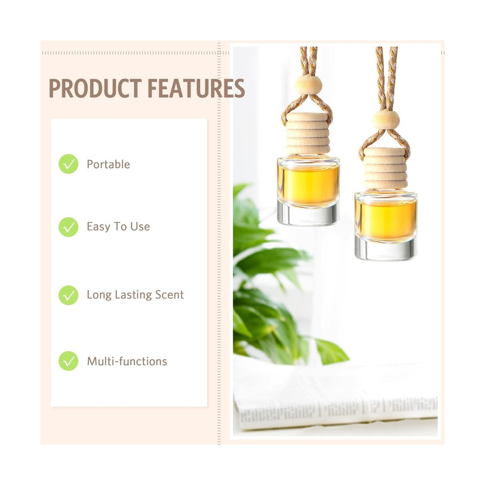 BBTO 100 Pcs Car Fresheners Diffuser with Wooden Empty Aromatherapy Diffu...