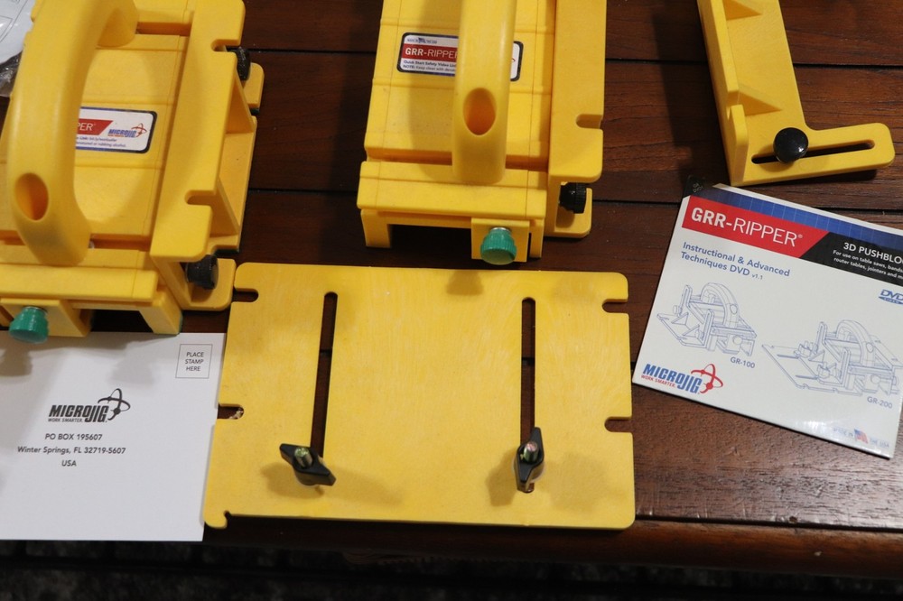 Micro Jig GRR-Ripper Advanced 3D Pushblock GR-200 & GRP-11G (2) Pack EUC