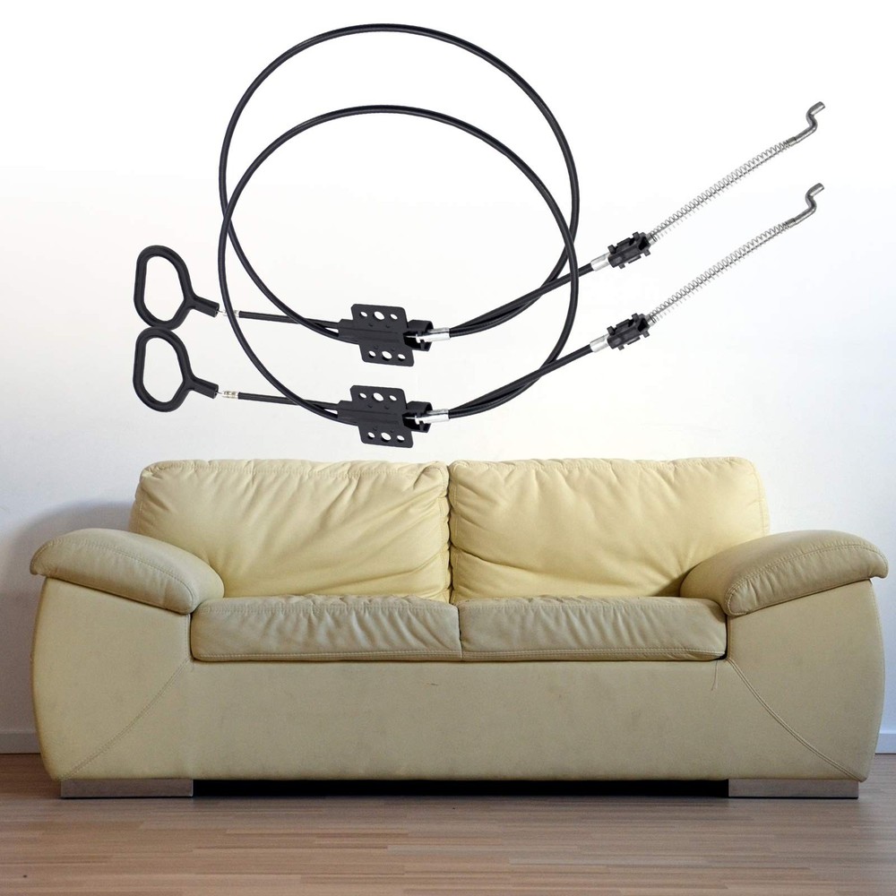 Sofa Recliner Cables 2 Pack D Ring S Tip Hook Exposed Cable Black Replacement