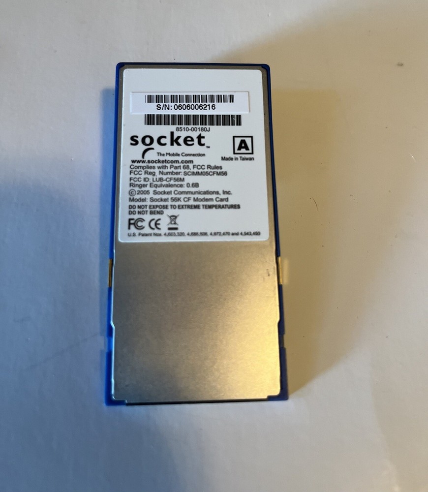 Socket Communications 56Kbps Compact Flash Card Modem