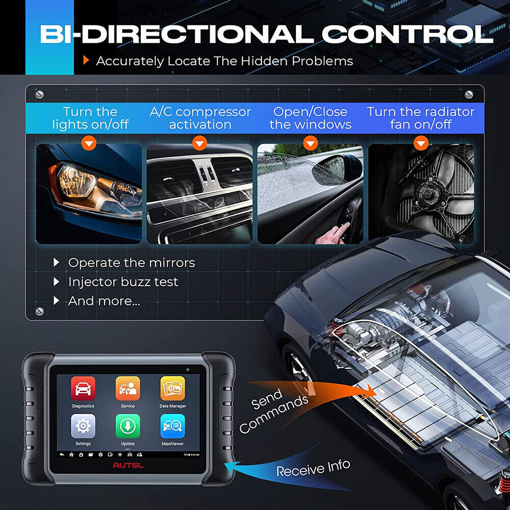 2023 Autel MaxiPRO MP808 S Car Diagnostic Tool OBD2 Bidirectional Scanner Coding