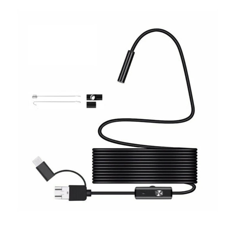 6FT Waterproof HD Endoscope USB Type-C Borescope Snake Inspection Camera Android