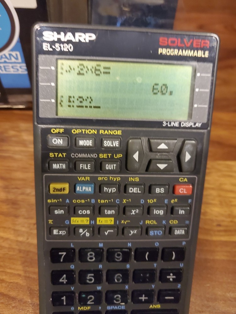 Sharp EL-5120 Solver Programmable Scientific Calculator LCD Glitchy PreOwn WORKS