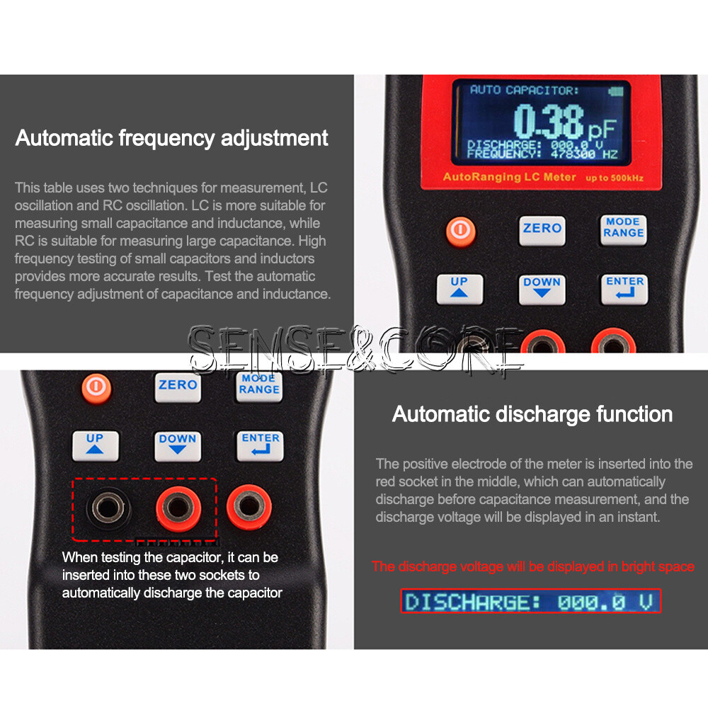 MLC500 High Precision Digital Car Range Capacitance Inductance Meter Anti-Burn-