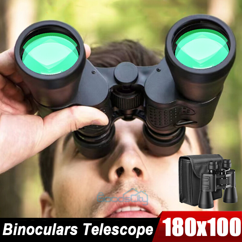 180x100 High Power Military Binoculars Day/Night Vision Waterproof Hunting +Case