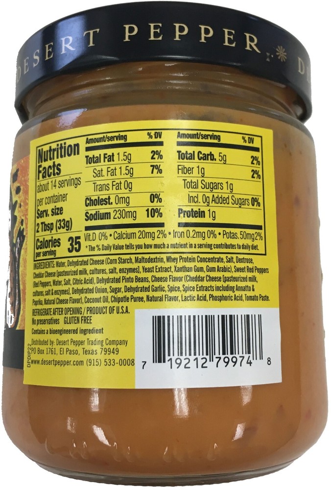 Desert Pepper Bean & Cheese Dip - Medium - 16 oz