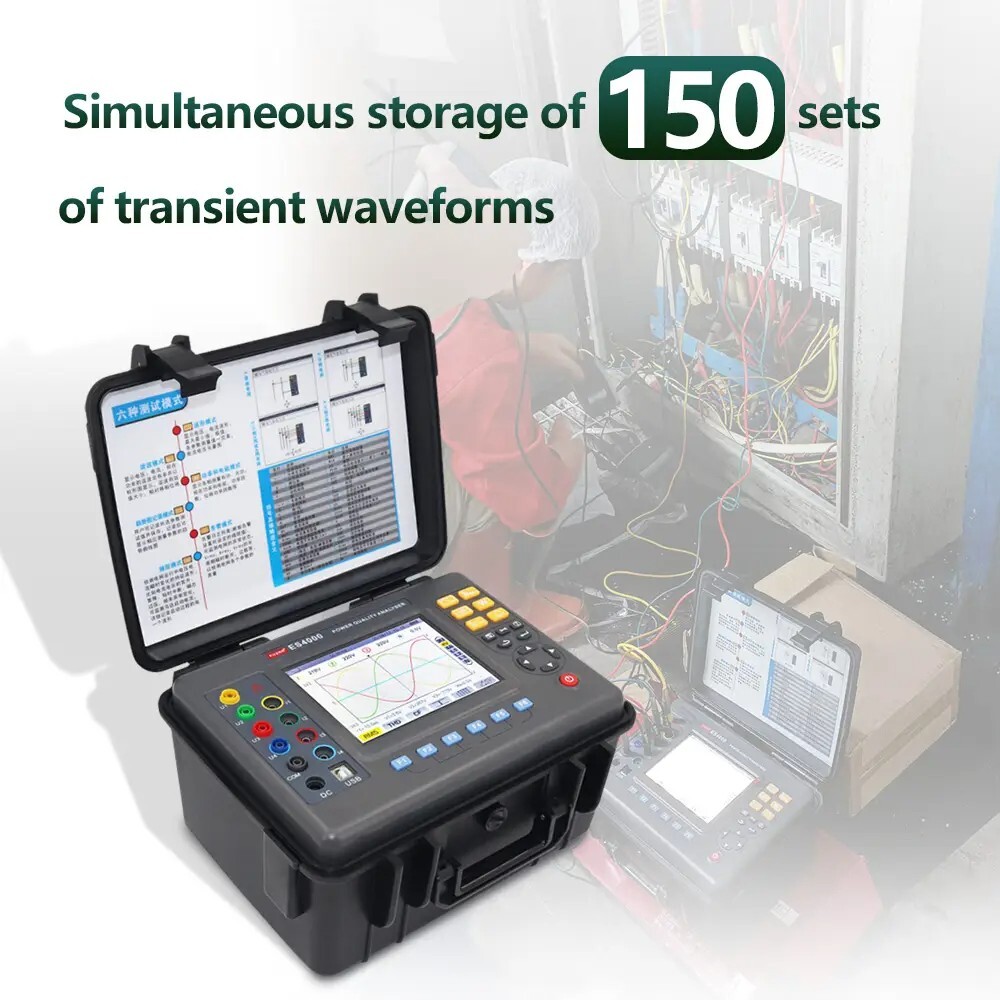 Three-phase Power Quality Analyzer Meter With 4pcs 8mm×15mm Current Clamp