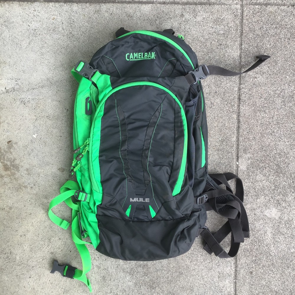 CamelBak M.U.L.E. Hydration Backpack Black Green (Bladder Not Included)