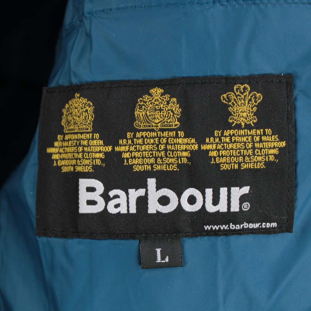 Barbour NWT Polyamide Quilted Puffer Vest Size Large Bretby In Solid Blue