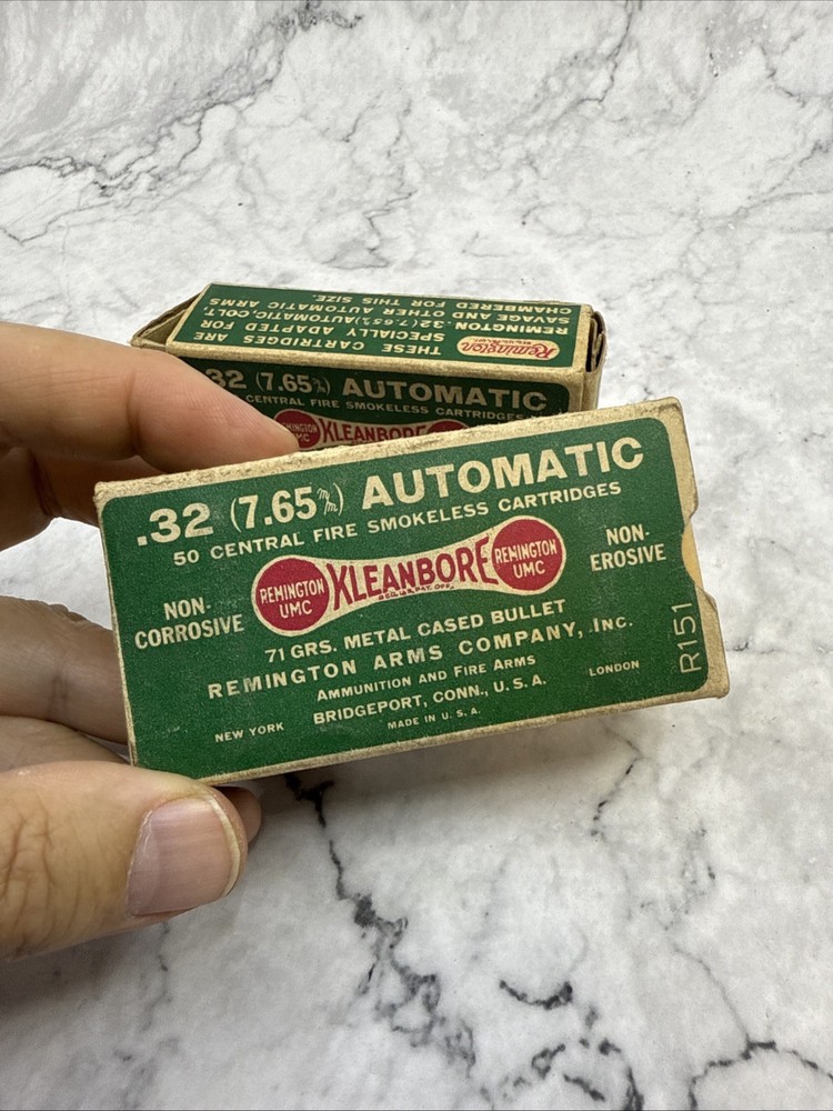 Empty Boxes .32 (7.65) Cleanbore Automatic Remington Box R1512