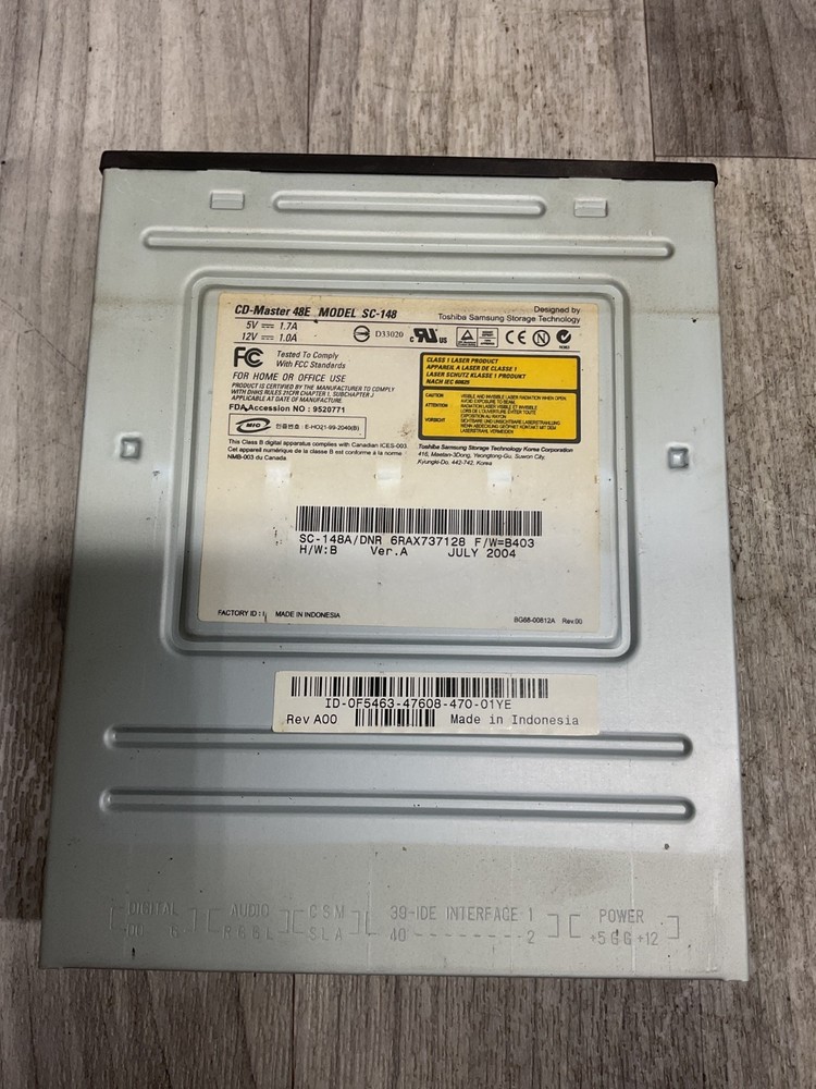 SC-148, CD Master 48, Optical Disc Drive #4004PT7