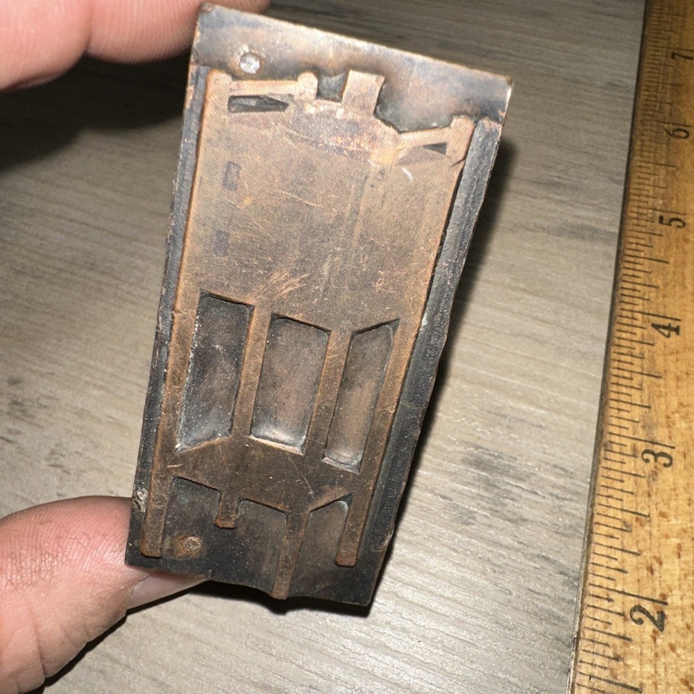 Printing Block “ Unknown Machine ??” Copper Face Letterpress