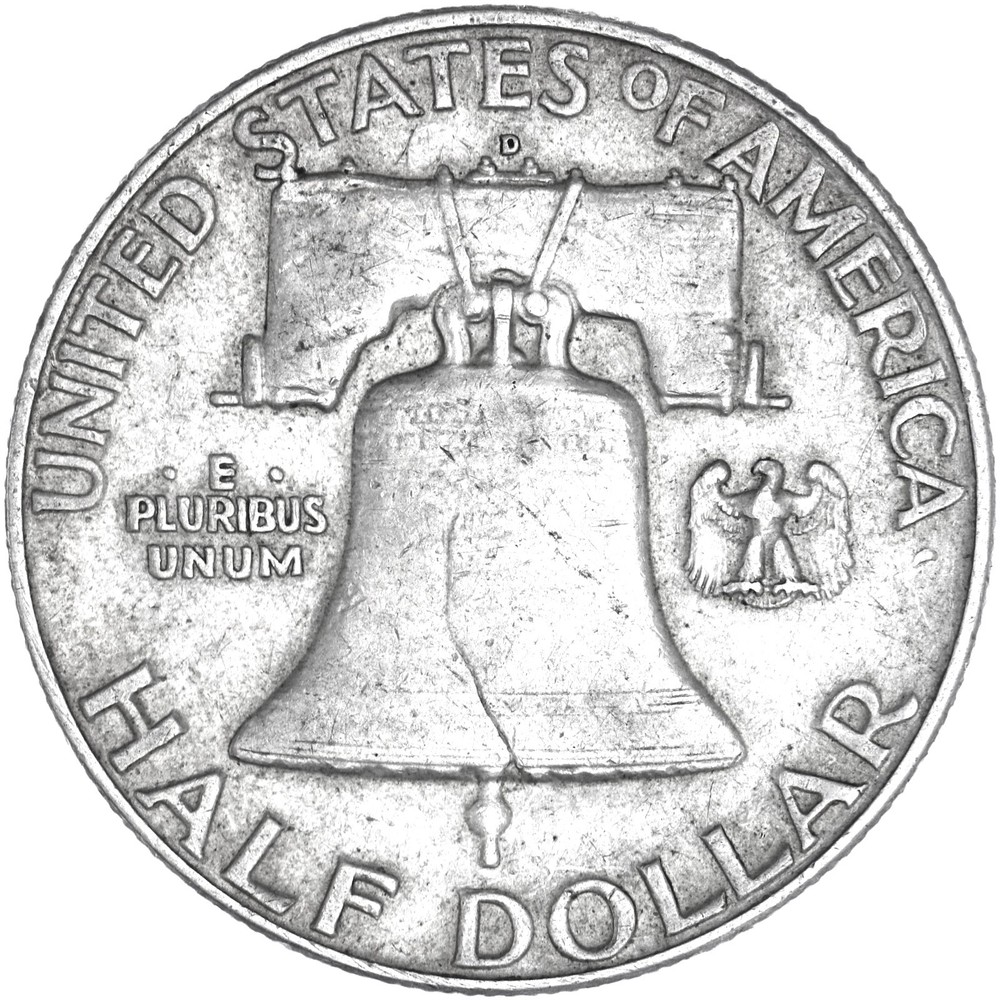 1950 D Franklin Half Dollar Extra Fine 90% Silver