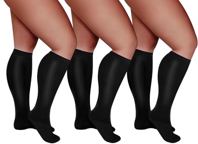 Compression Socks 3 Pack Women Size Small/Medium 8”-13”