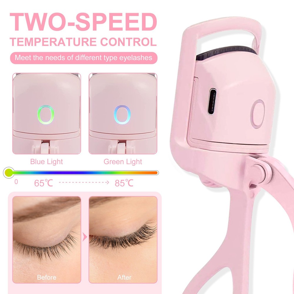 heated electric eyelash curler usb rechargeable!