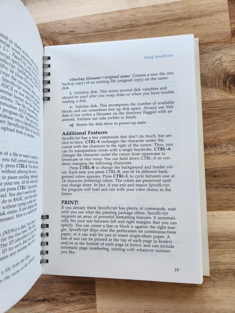 Vintage Speed Script The Word Processor for Commodore 64 Spiral 1985 Brannon
