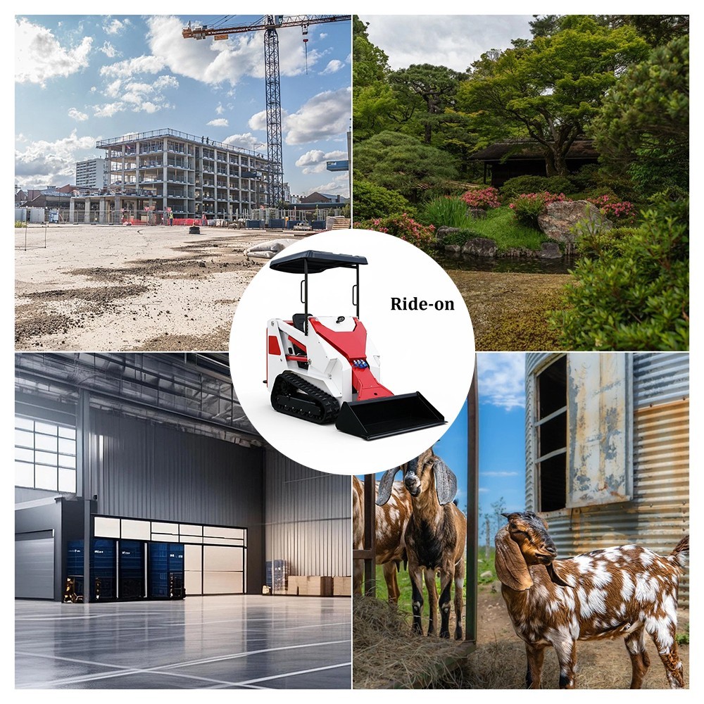 Mini Skid Steer Loader Ride-on Loader for Trenching, New