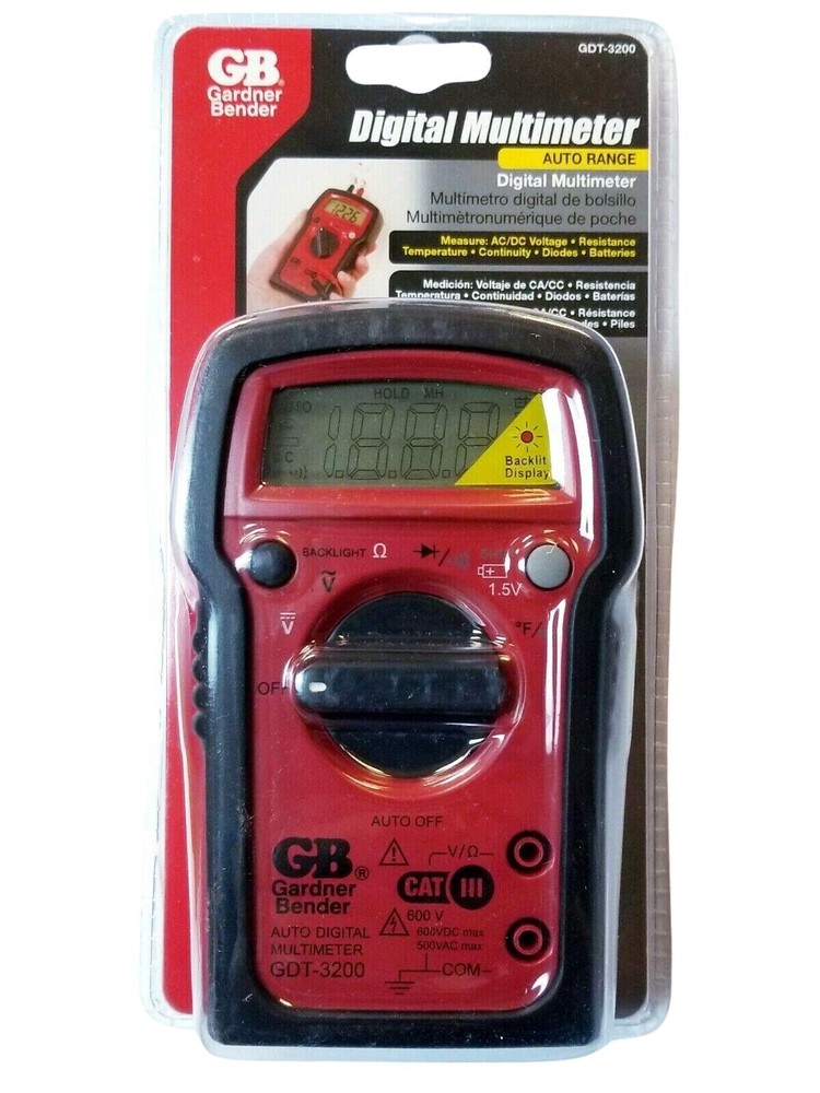 Gardner Bender GDT-3200 Auto Range Digital Multimeter - Professional-Grade