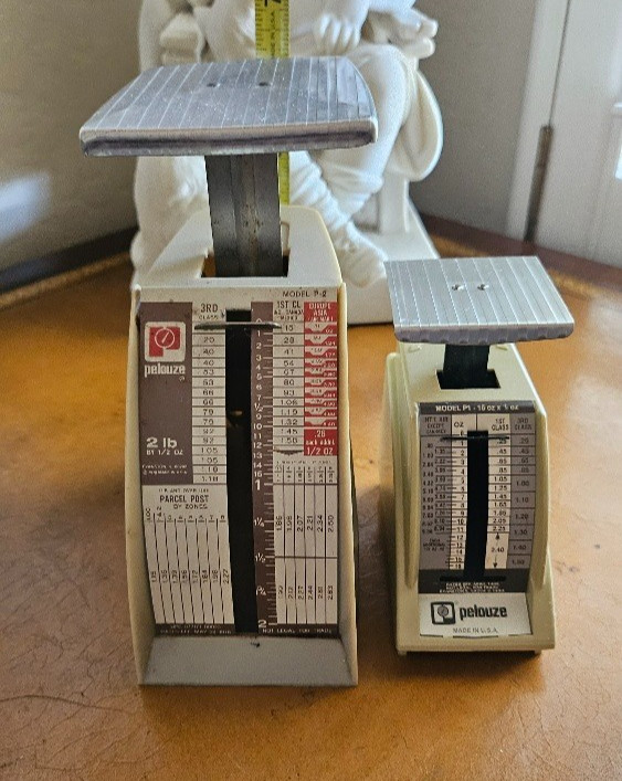 vintage pelouze parcel post scales