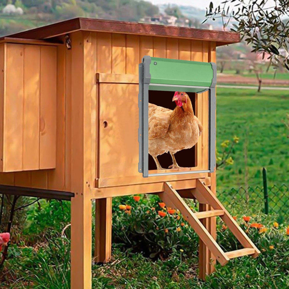 Solar Powered Automatic Chicken Coop Door with Light Sensor & Remote Control