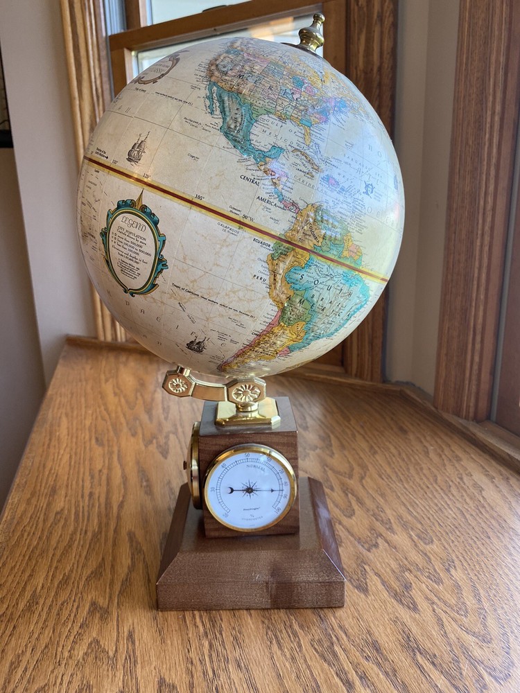 Replogle Classic 9” Diam. Globe with Thermometer, Barometer, & Hydrometer