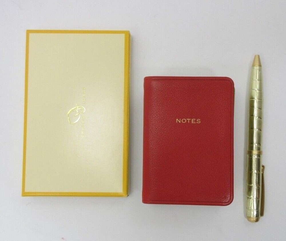 NOTES Mini Notebook Leather Soft Cover 3X4" 160 Lined Pages Post Miniatures