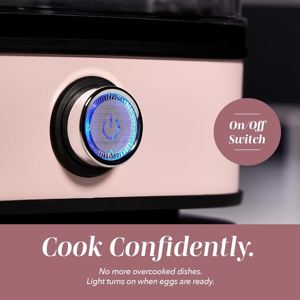 6-Egg Capacity Egg Cooker – For Soft Medium Or Hard-Boiled Eggs Rapid Cook Time