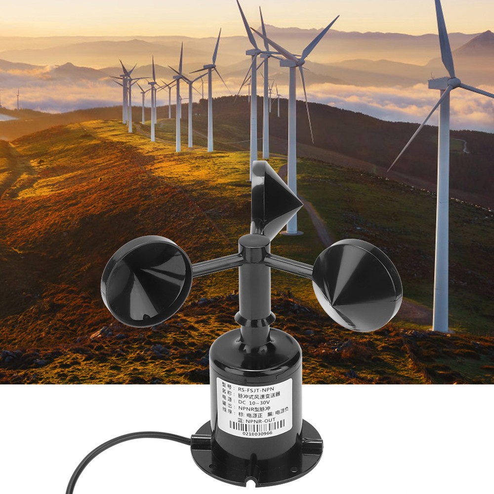 0-70m/s Environment Signal Output Pulse Type Three Cups Wind Speed Sensor WT