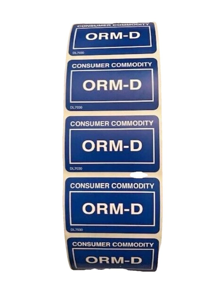5 Hazmat ORMD ORM-D 1.5" x 2.5" Shipping Label Sticker UPS Fedex