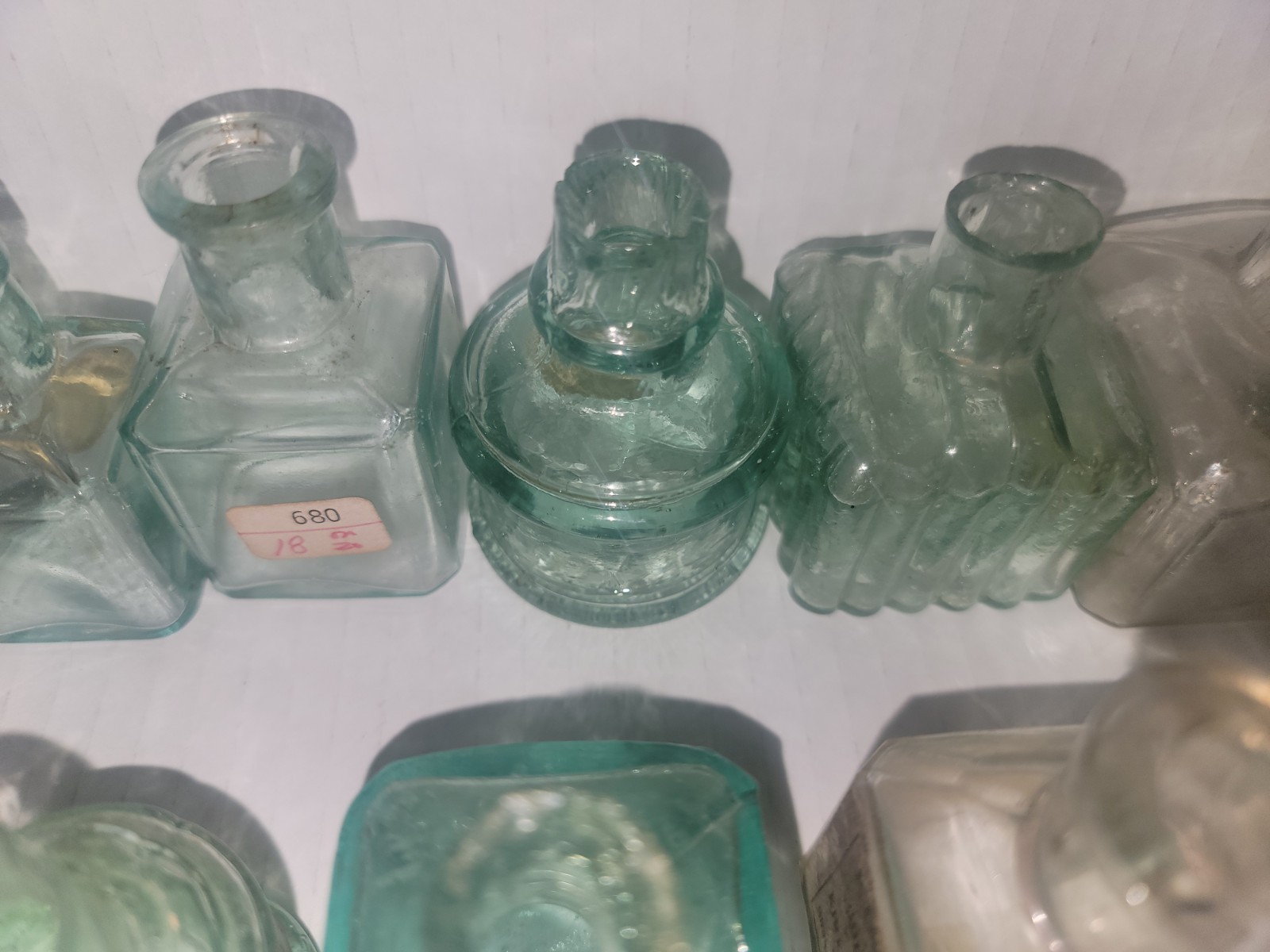 Lot Of 16 Antique Ink Bottles- Free Shipping