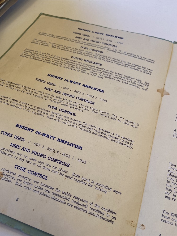 Knight Instructions For Integrated Sound Systems #D