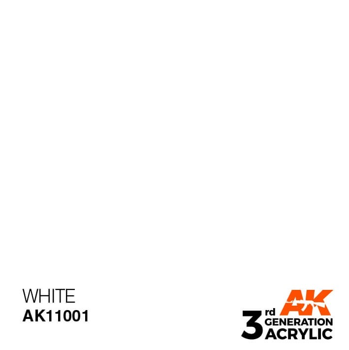 AK Interactive 17ml Bottle White 3rd Gen Acrylic Paint AK11001