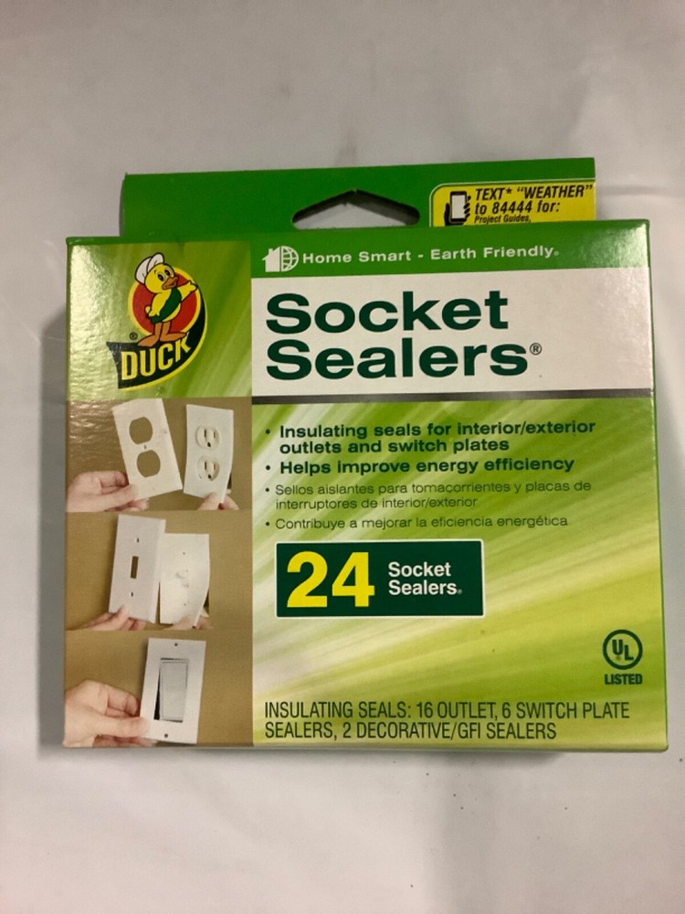 Duck Socket Sealers  24pk Great For Interior/Exterior Outlets & Switch Plates