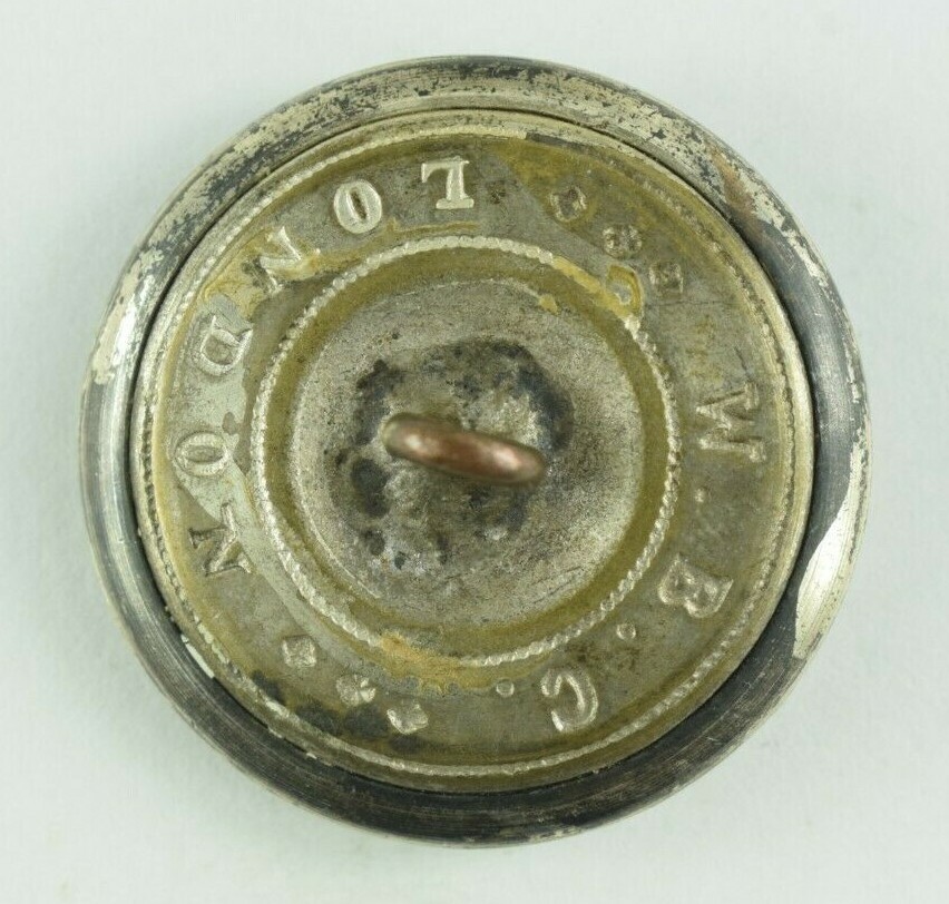 1870s Script I Military Uniform Button Original H3DM