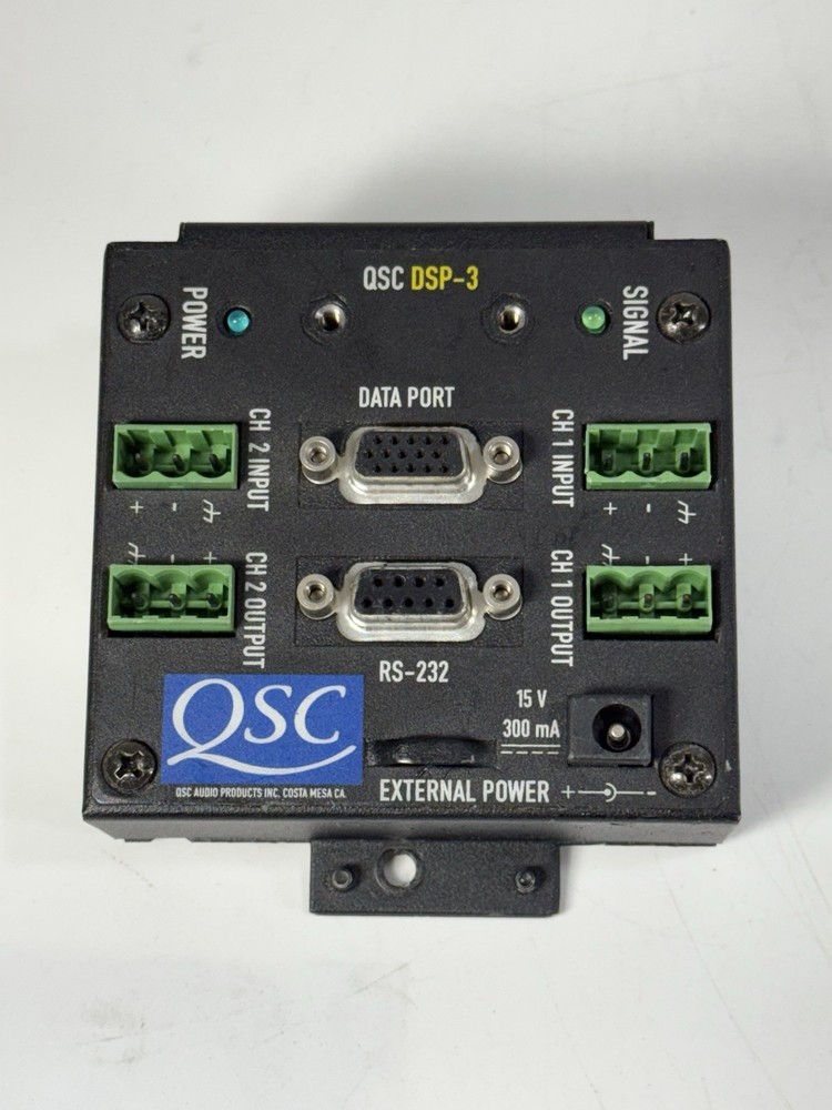 QSC DSP-3 Digital Signal Processor Module ~ No Power Supply / WORKING
