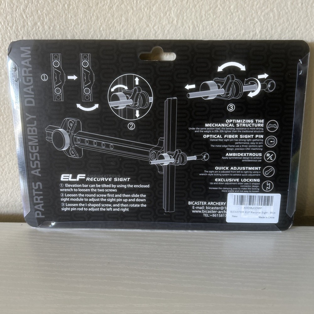 Bicaster Archery ELF Ambidextrous Recurve Sight NEW