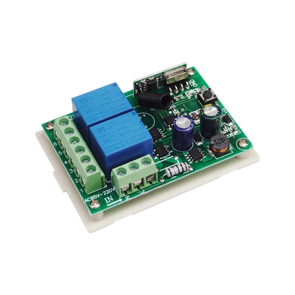 433Mhz Universal Wireless Remote Control Switch 85-250V 2CH Relay Receiver Kit c