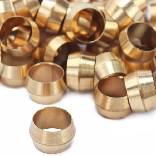 5/16-Inch Brass Compression Sleeves Ferrels,BRASS COMPRESSION FITTING(Pack of
